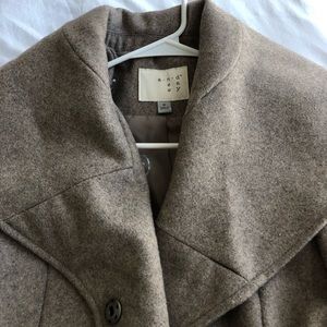 Beige wool trench coat
